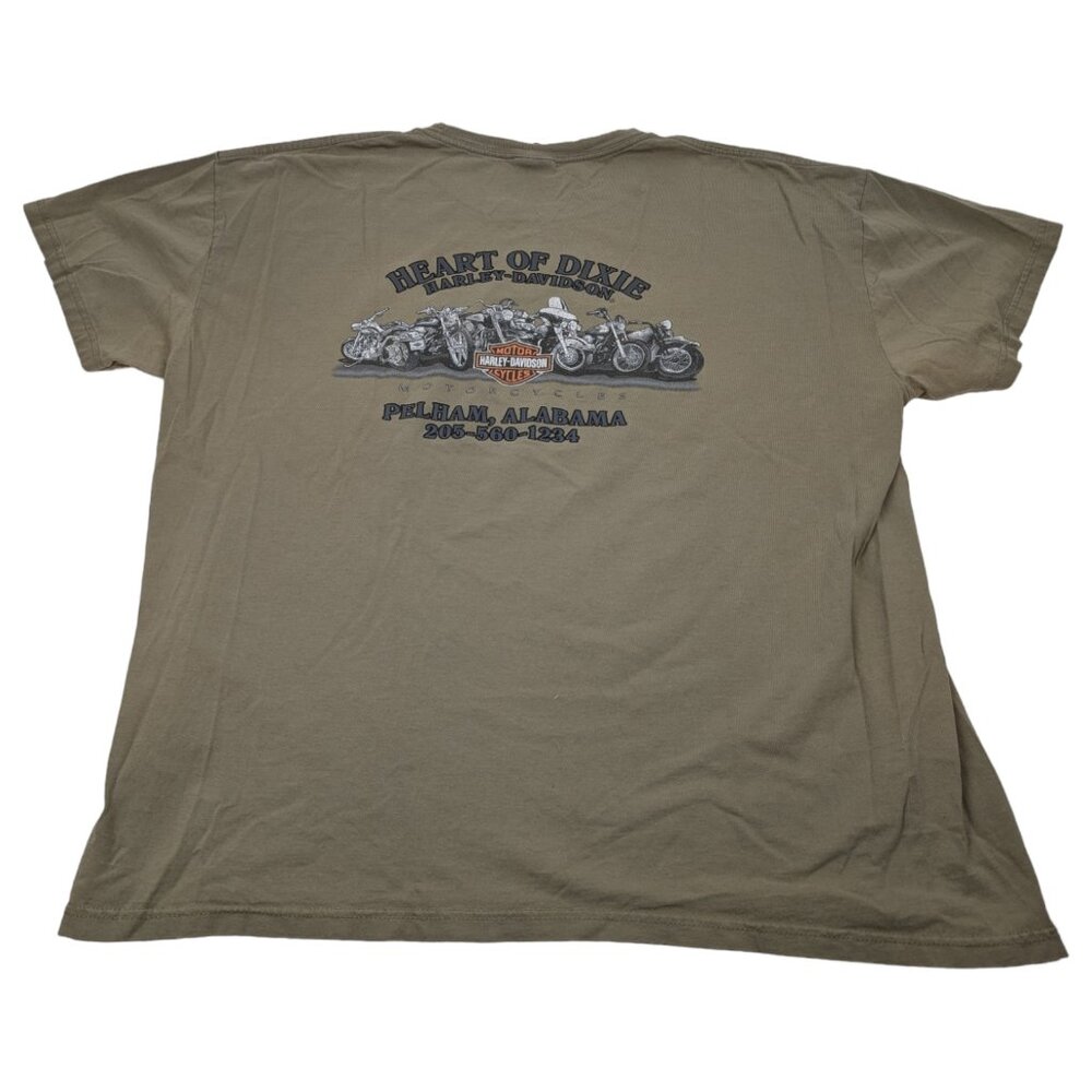 Harley Davidson‎ Heart of Dixie Pelham Alabama Shirt Distressed